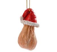 Ensemble de décorations amusantes pour sapin de Noël avec boules grossières en acrylique à suspendre pour sapin de Noël, décoration de rétroviseur de voiture et cadeau de Père Noël secret