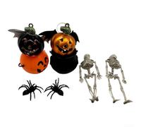 Ensemble de décorations d'Halloween effrayantes squelette chauve-souris