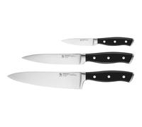 Ensemble de découpe - HENCKELS BY ZWILLING - Accent - 3 pièces - Lames acier inoxydable - Manche noir 3 rivets