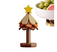 Ensemble de dessous de plat en forme de sapin de Noël - Dessous de plat isolant en bois - Dessous de plat anti-brûlure - pour cuisine, appartement, dortoir, ustensiles de cuisine, poêle, tasse