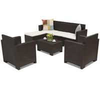 Ensemble de détente en résine tressée Nebraska Relax Corner 6 Bica marron