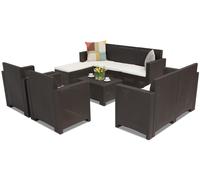 Ensemble de détente en résine tressée Nebraska Relax Corner 8 Bica marron