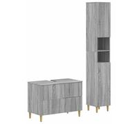 Ensemble de deux meubles de salle de bain ARNHEM, couleur Sonoma gris