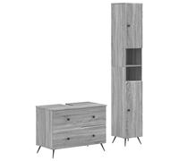 Ensemble de deux meubles de salle de bain BREDA, couleur Sonoma gris