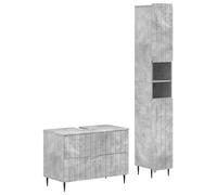 Ensemble de deux meubles de salle de bain, modèle ZWOLLE, couleur gris béton