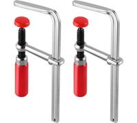 Ensemble de deux pinces à vis, 160 mm x 60 mm, compatibles avec les tables MFT, avec des rainures de 11 x 6,5 mm, et une force de serrage de 220 kg