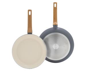 Ensemble de deux poêles GreenPan Essence, gris, de 26 cm et 30 cm, compatibles avec le lave-vaisselle
