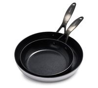 Ensemble de deux poêles GreenPan Venice Pro noires, de 20 cm et 26 cm, en acier inoxydable à 3 couches, pour une cuisson saine