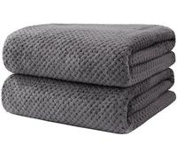Ensemble de deux serviettes de bain Unyqoos® – ultra-douces, très absorbantes et sans peluches, idéales pour les peaux sensibles, à séchage rapide, polyvalentes pour le sport, les voyages, la plage et