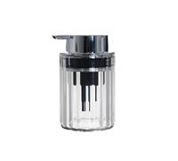 Ensemble de Distributeur de Lotion de Savon en ver Distributeur de Savon mousseur Lotion Type Poussoir, Multicolore, for comptoir Cuisine Salle Bain(Transparent Silver)