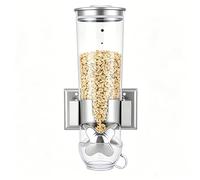 Ensemble de distributeurs de céréales muraux, 3 paquets 1.8L conteneurs de grains hermés avec tasse de mesure, stockage de nourriture sèche transparent pour l'organisation de garde-manger de cuisine,