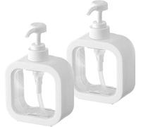 Ensemble de distributeurs de savon Riokem ® 2 pièces, distributeur de gel douche, distributeur de savon transparent de 300 ml, distributeur à pompe pour la douche, flacons de shampoing en plastique tr