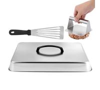 Ensemble De Dôme De À La Vapeur pour Gril Rectangulaire, Couvercle À Badigeonner 28x22cm, Kit Combiné De Spatule pour Presse À Viande, Accessoires De Cuisine Professionnels | Maison Cuisine Ta