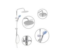 vidaXL Ensemble de douche à double pommeau avec douchette à main en acier inoxydable