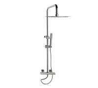 Ensemble de douche à effet pluie, douchette à main, thermostat, système de douche avec robinetterie, panneau de douche, colonne de douche, pommeau de douche, pommeau de douche, barre de douche,