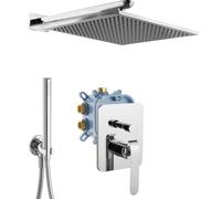 Ensemble de douche à effet pluie PaulGurkes 30 cm avec mélangeur encastré