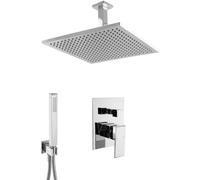 Ensemble de douche à effet pluie PaulGurkes avec montage encastré au plafond