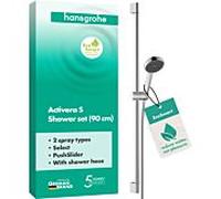 Ensemble de douche Activera hansgrohe S 28046000 2 types Select jets, économie d'eau avec barre de douche, Ø 95 mm, distance de perçage 915 mm, chromé