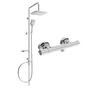 Ensemble de douche apparent Mexen Sven avec pomme de douche et mitigeur thermostatique Slim, chrome - 77105262-00