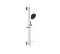 Ensemble de douche avec pommeau 2 jets barre 60cm fle ible et tablette Vitalio Sta