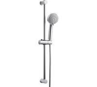 Ensemble de douche barre de douche - Douchette 3 jets - Inox 69 cm - Chromé - Rond