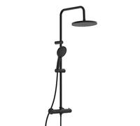 Ensemble de douche de tête ADRIA avec mitigeur thermostatique, noir mat