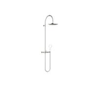 Ensemble de douche Dornbracht 26622892-06 avec mitigeur de douche à deux poignées, douchette, platine brossé