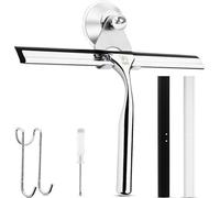 Ensemble de douche en acier inoxydable avec raclette en silicone - Accessoires de salle de bain