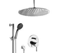 Ensemble de douche encastré PaulGurkes 40 cm avec barre de douche