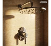 Ensemble de douche encastré PaulGurkes avec douche pluie ovale