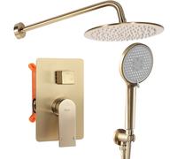 Ensemble de douche encastré Rea VERSO Brush Gold + boîtier