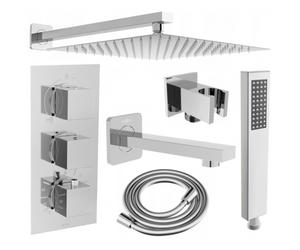 Ensemble de douche encastrée Mexen Cube DR02 avec douchette de pluie de 30 cm...