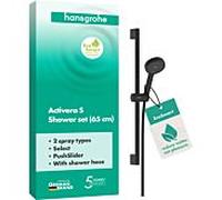 Ensemble de douche Hansgrohe Activera Select S 28044670, 2 jets, économie d'eau, avec barre de douche, Ø 95 mm, entraxe de perçage 625 mm, noir mat