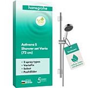 Ensemble de douche Hansgrohe Activera Select S 28048000 2 jets à économie d'eau avec barre de douche Varia, Ø 95 mm, version 72, chromé