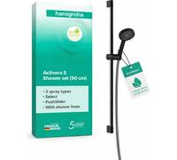 Ensemble de douche hansgrohe Activera Select S 95 2jet EcoSmart avec barre de douche 90 cm, noir mat, 1 pièce.