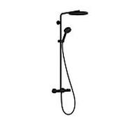 Ensemble de douche hansgrohe Pulsify S Puro 24236670 avec thermostat, 2 sorties, 11,2 l/min, noir mat