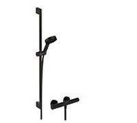 Ensemble de douche Hansgrohe Pulsify Select S 24271670 Barre de douche 959 mm et douchette à main, 3 jets, noir mat