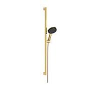 hansgrohe Raindance Alive Select S set de douche 125 3-jet EcoSmart avec barre de douche Unica E PURO 90cm et supports de douche Easy Slide, 24601990, Couleur: Optique en or poli