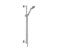 Ensemble de douche KEUCO IXMO 59587210802 finition inox, rosaces carrées, 3 types de jets