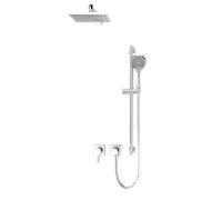 KEUCO IXMO Set de douche 6 Mitigeur monocommandé, 2 consommateurs, barre de douche et pomme de douche, rosace carrée, 59651010602