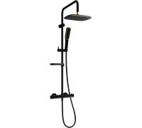 Mexen KX49 ensemble de douche en saillie avec pomme de douche et robinetterie thermostatique, noir/or - 771504991-75 1966 5907709141698
