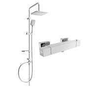 Mexen Sven ensemble de douche en saillie avec pomme de douche et mitigeur thermostatique Cube, chrome - 77200262-00 5987 5907709180710