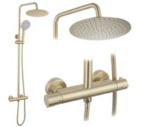 Ensemble De Douche Rea Lungo + Termostat Or Brossé