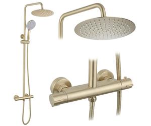 Ensemble De Douche Rea Lungo + Termostat Or Brossé