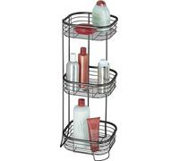 Ensemble de douche sur pied, 3 niveaux, acier inoxydable, noir mat