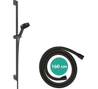 Ensemble de douchette hansgrohe Pulsify Select S 105, 3 jets Relaxation, technologie EcoSmart, avec barre de douche de 90 cm, finition noir mat
