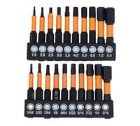 Ensemble de Douilles de Bits Hexagonaux de 20 Pièces, SAE & Metric Allen Socket Set, Impact Hex Head Allen Wrench Drill Bit Bit, Moteur Tech Hex Bit Sockets (1,5 Mm-8 mm)