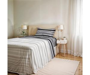 Ensemble de draps en Coton Ida, lit Simple, modèle : Demetra, confectionné en Italie