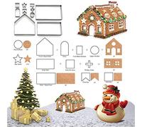 Ensemble de Emporte-pièce de Noël, FantasyDay Lot de 10 Anniversaire Emporte Piece Patisserie en 430 Acier Inoxydable - Cookie Cutter Decoupoir Pâtisserie pour Cuisine Biscuit Cake Pâte Muffin Gâteaux