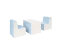Ensemble de fauteuils chambre enfant blanc bleu pastel